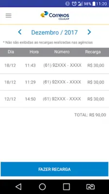 Correios Celular android App screenshot 0